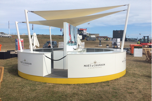 Secure fixing for temporary event structure