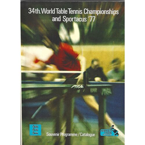 1977 34th World Table Tennis Championships & Sportacus '77 Souvenir Programme/Catalogue