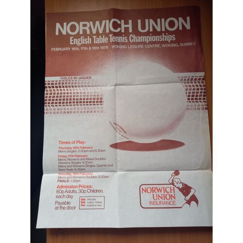 1978 English Table Championships Poster