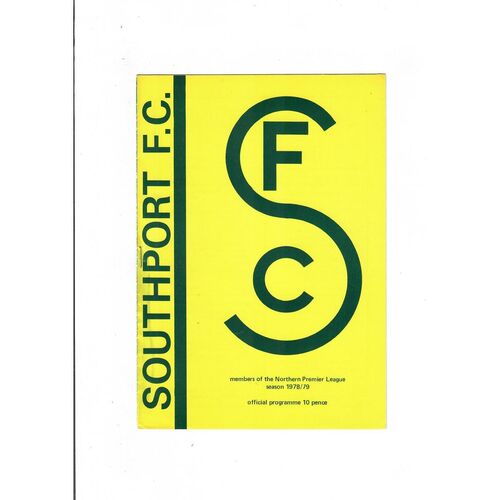 Southport v Northwich Victoria FA Cup Replay Football Programme 1978/79