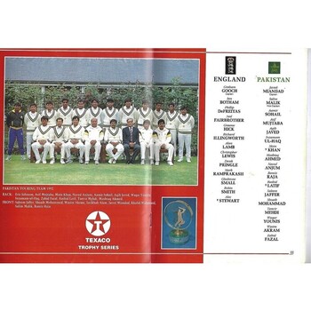 1992 England v Pakistan Texaco Trophy Series Cricket Programme