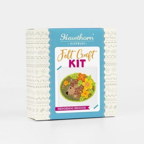 Felt Craft Brooch Kit - Hedgehog