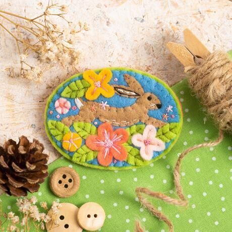Felt Craft Brooch Kit - Hare