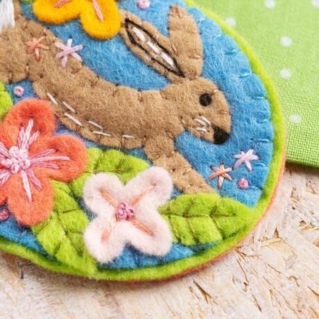 Felt Craft Brooch Kit - Hare