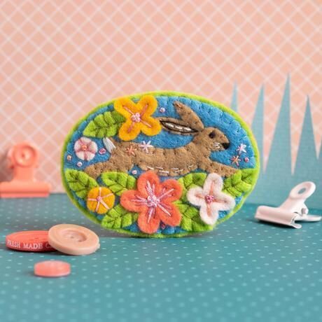 Felt Craft Brooch Kit - Hare