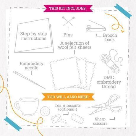 Felt Craft Brooch Kit - Wren