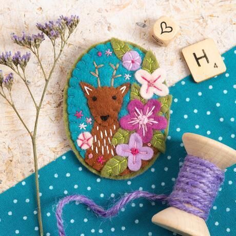 Felt Craft Brooch Kit - Deer
