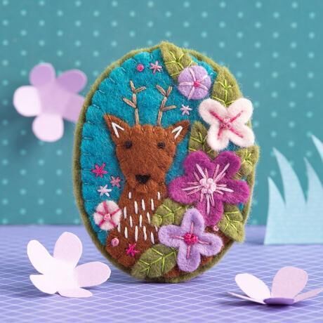 Felt Craft Brooch Kit - Deer
