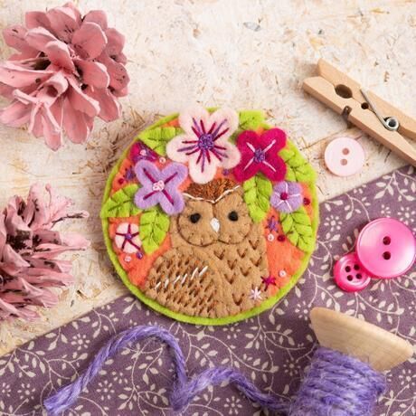 Felt Craft Brooch Kit - Tawny Owl