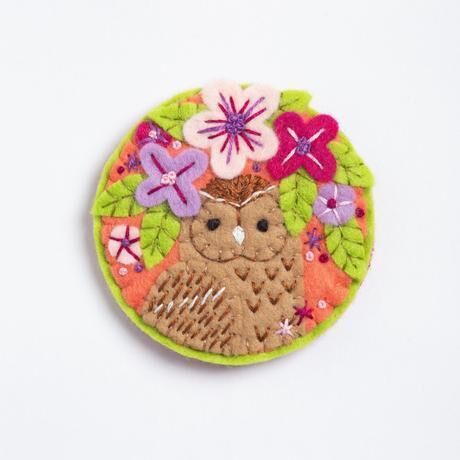 Felt Craft Brooch Kit - Tawny Owl