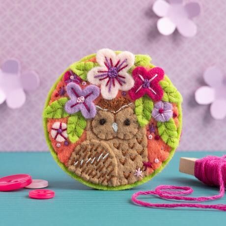 Felt Craft Brooch Kit - Tawny Owl