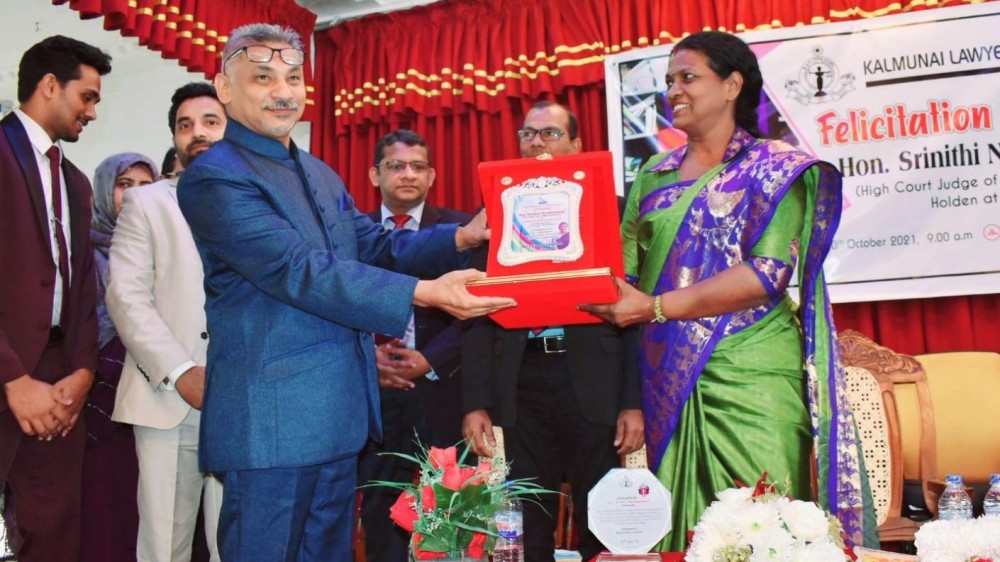 நீதிபதி ஸ்ரீநிதிக்கு பாராட்டு விழாவில் சிரேஷ்ட சட்டத்தரணிகள் புகழாரம்