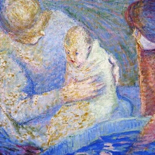 The Child Bathing