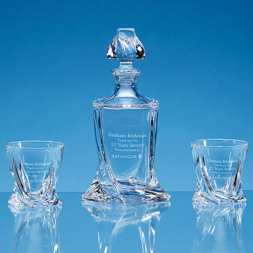 3pc 0.85ltr Quatro Crystalite Whisky Set supplied in a Gift Box