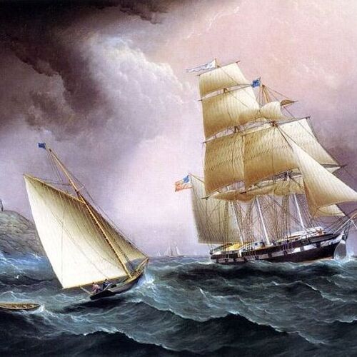 A Square Rigger off the Isle of Shoals