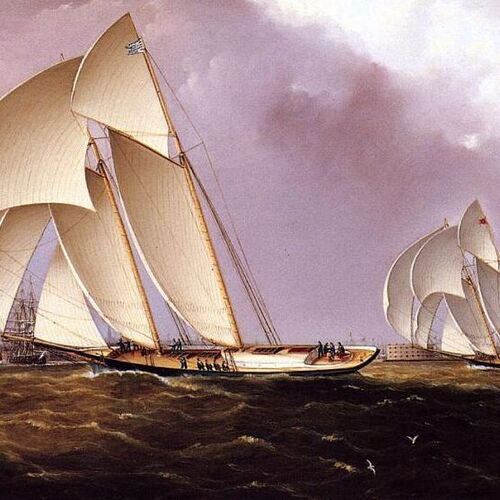 America's Cup Class Yachts Racing in New York Harbor