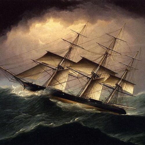 Clipper in a Heavy Sea