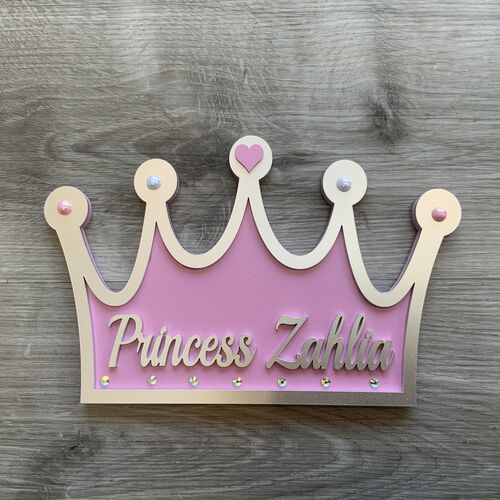 Princess / Prince crown door plaque