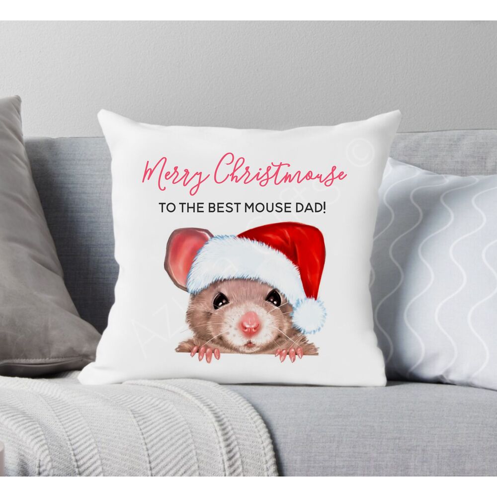 Personalised Christmas Rat Cushion