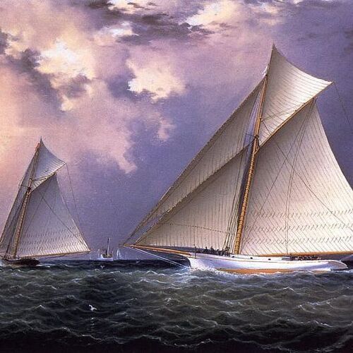 Mischief and Gracie, America's Cup Trial Race, 1881