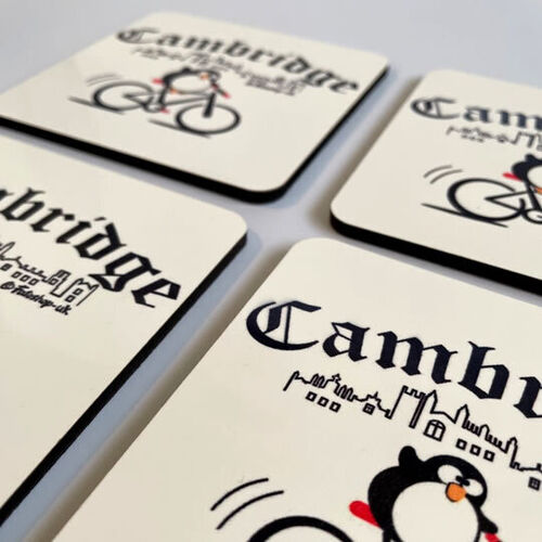 'Cambridge Cyclist' Coaster