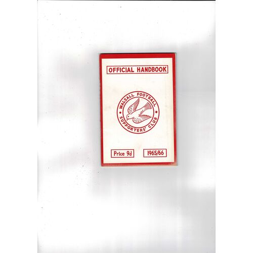 Walsall Supporters Club Official Handbook 1965/66