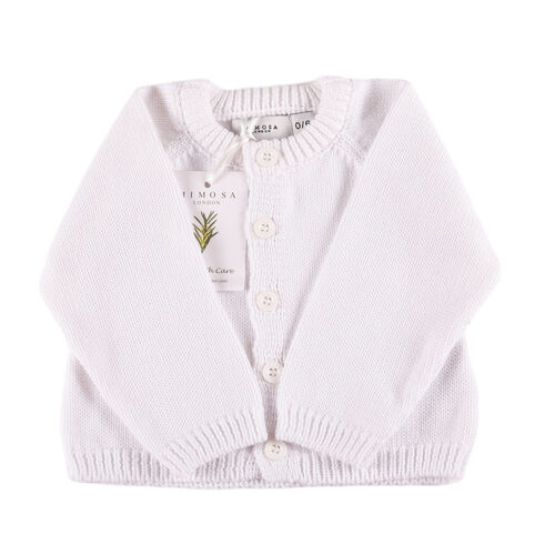 Organic Baby Cardigan - White
