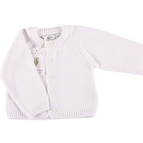 Organic Baby Cardigan - White