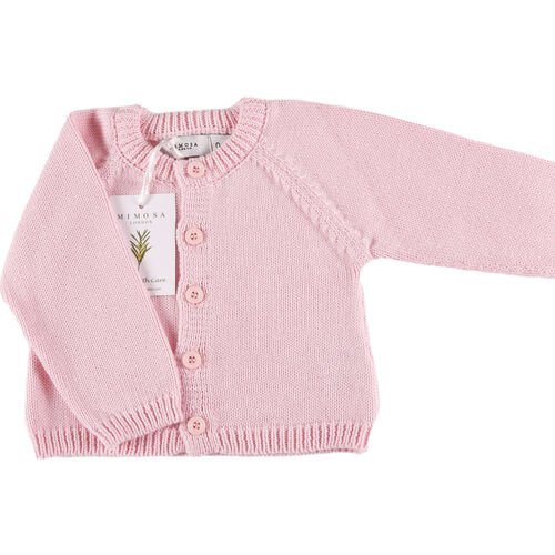 Organic Baby Cardigan - Pink