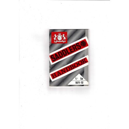 Walsall Supporters Club Official Handbook 1971/72