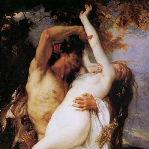 Nymphe et Satyr