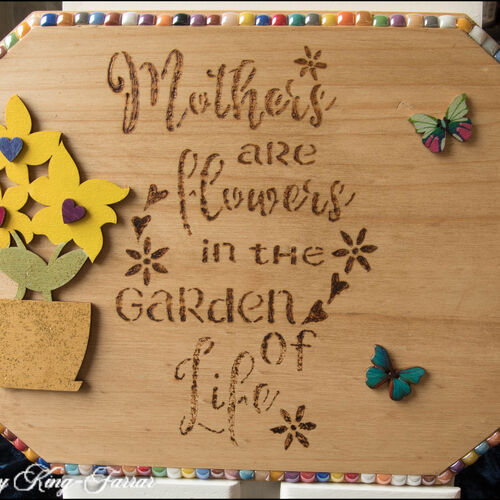 Sentiment Pictures Pyrography