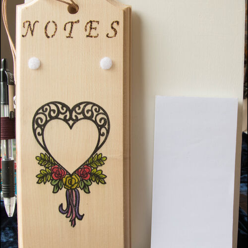 Heart Sycamore Notepad Holder