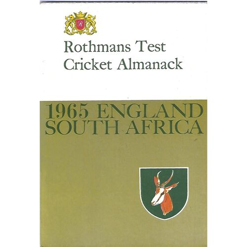 1965 England v South Africa Rothmans Test Cricket Almanack