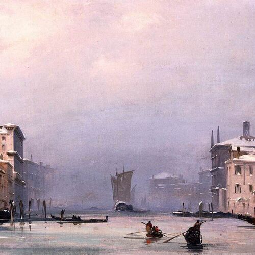 Snow and Fog on the Grand Canal