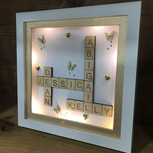 Family Name Scrabble Word Art