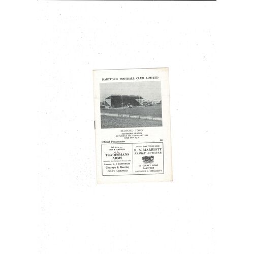 1964/65 Dartford v Bedford Town Football Programme