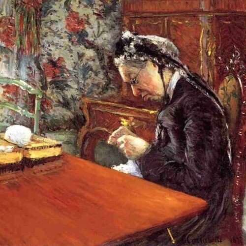 Portrait of Madame Boissière Knitting