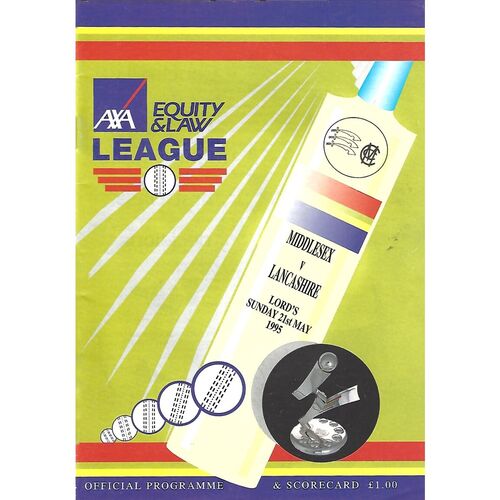 Lancashire County Cricket Programmes/Scorecards