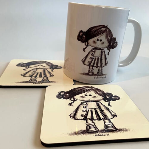 'Little Girl Doll' Coaster