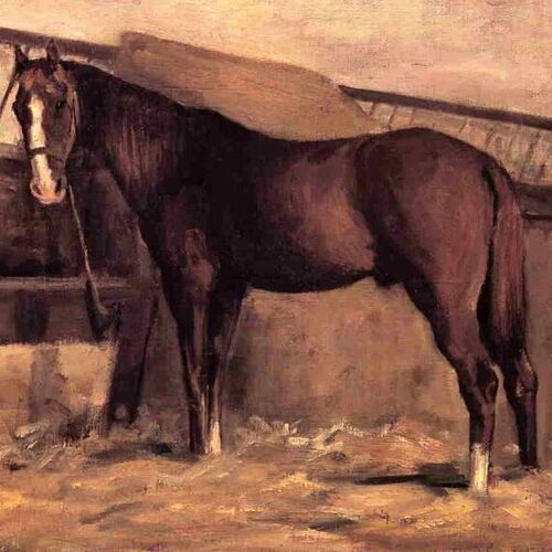 Yerres, Reddish Bay Horse in the Stable