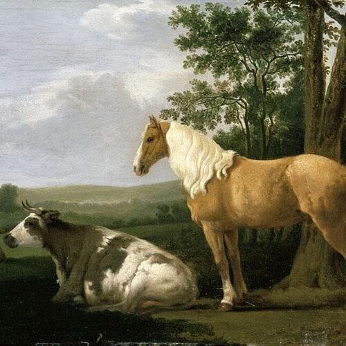 A Horse and Cows in a Landscape