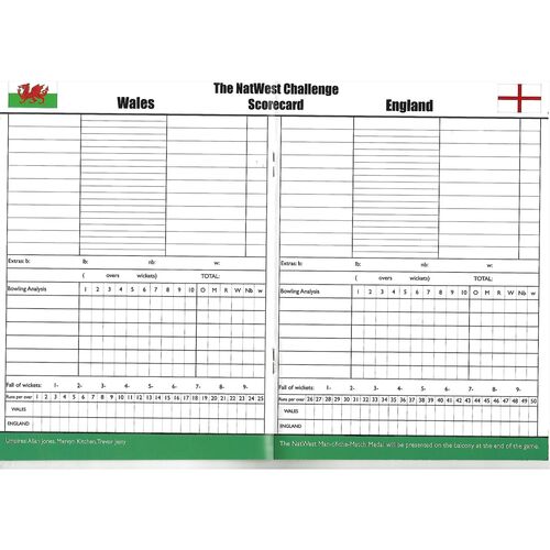 2002 Wales v England The NatWest Challenge (24/06/2002) Cricket Programme