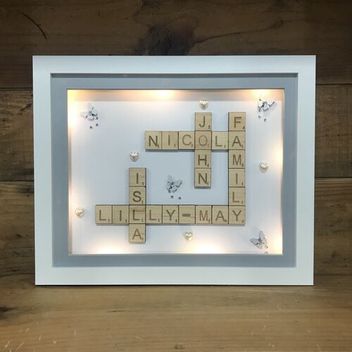 Family Name Scrabble Word Art