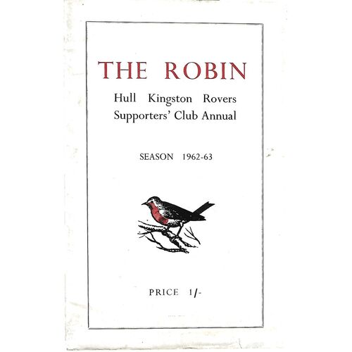 1962/63 The Robin Hull Kingston Rovers Supporters Club Annual Rugby League Yearbook