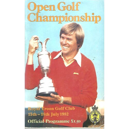 1982 Open Golf Championship (Royal Troon, 15-18/07/1982) Official Golf Programme, Order of Play (17/07/1982) & Course Map