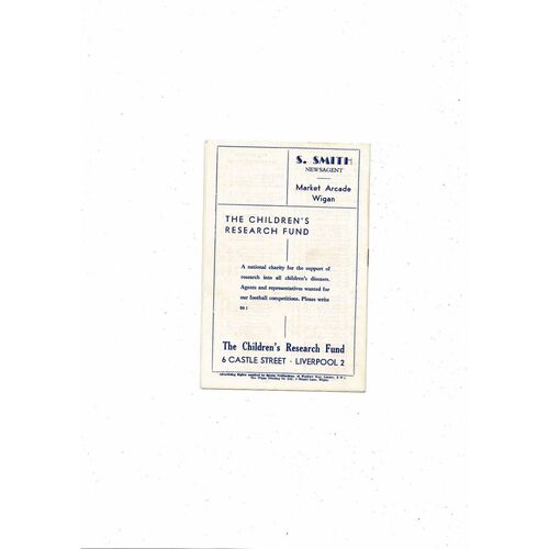 Wigan Athletic v Netherfield Lancashire Jnr Cup Semi Final Football Programme 1964/65