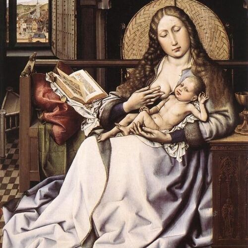 The Virgin and Child Before a Firescreen