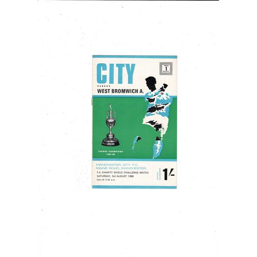 1968 Manchester City v West Bromwich Albion Charity Shield Football Programme