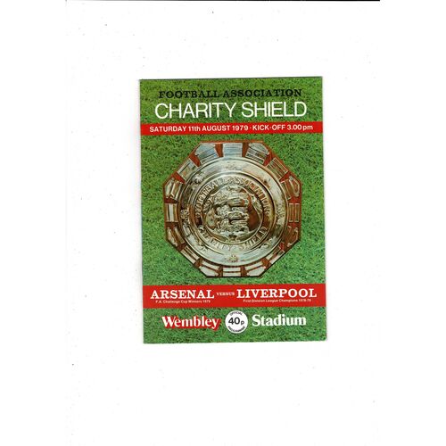 1979 Arsenal v Liverpool Charity Shield Football Programme